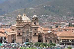 De kathedraal van Cusco op de plaza de armas