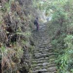 Trap tijdens de Inca Trail