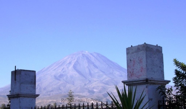 Arequipa, uitzicht op de vulkaan Misti