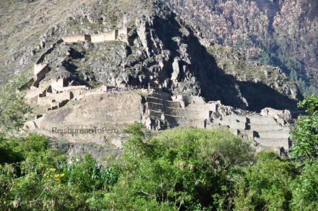 Het Inca fort bij Ollantaytambo